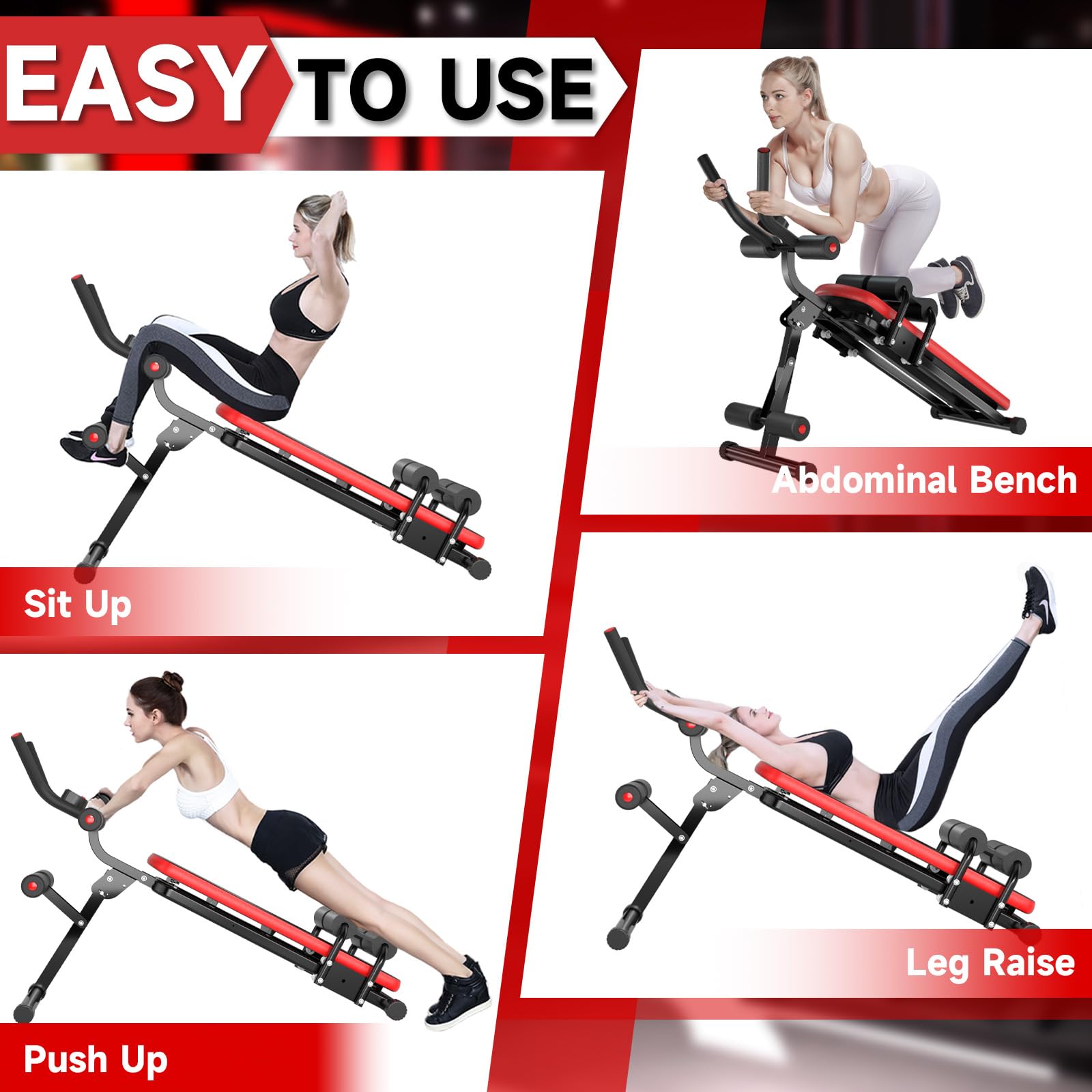 Bauchtrainer Bauchmuskeltrainer für Zuhause Multifunktionale Trainingsgerät für Ganzkörpertraining Abdominal Ab Machine mit LCD-Monitor Bauchmuskeltrainer Bauchmuskeltraining bis 150kg