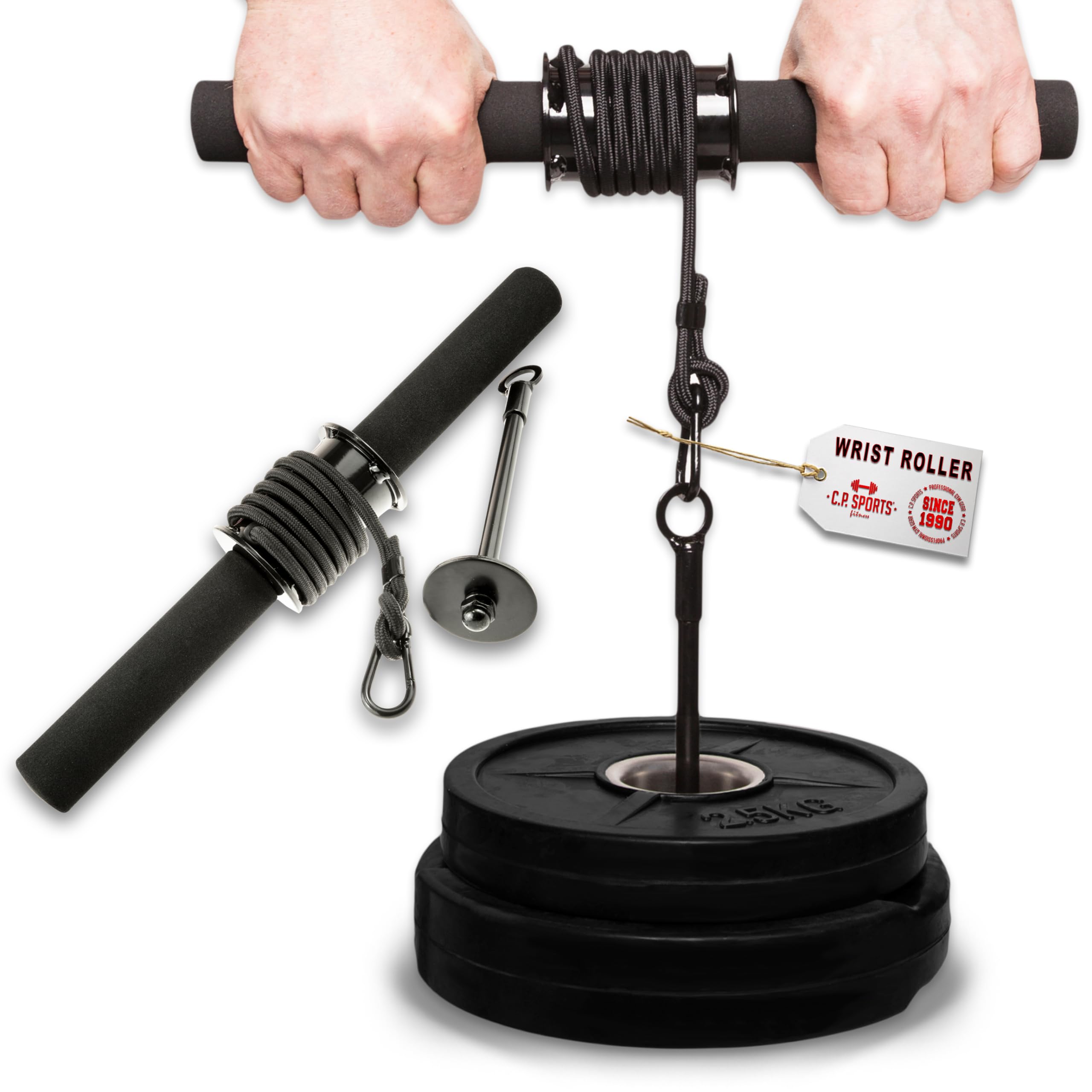 C.P. Sports Profi-Unterarmtrainer – effektives Unterarm Trainingsgerät belastbar bis 50 KG Fitness, Kraftsport & Bodybuilding I Handgelenk Trainer Unterarm Training