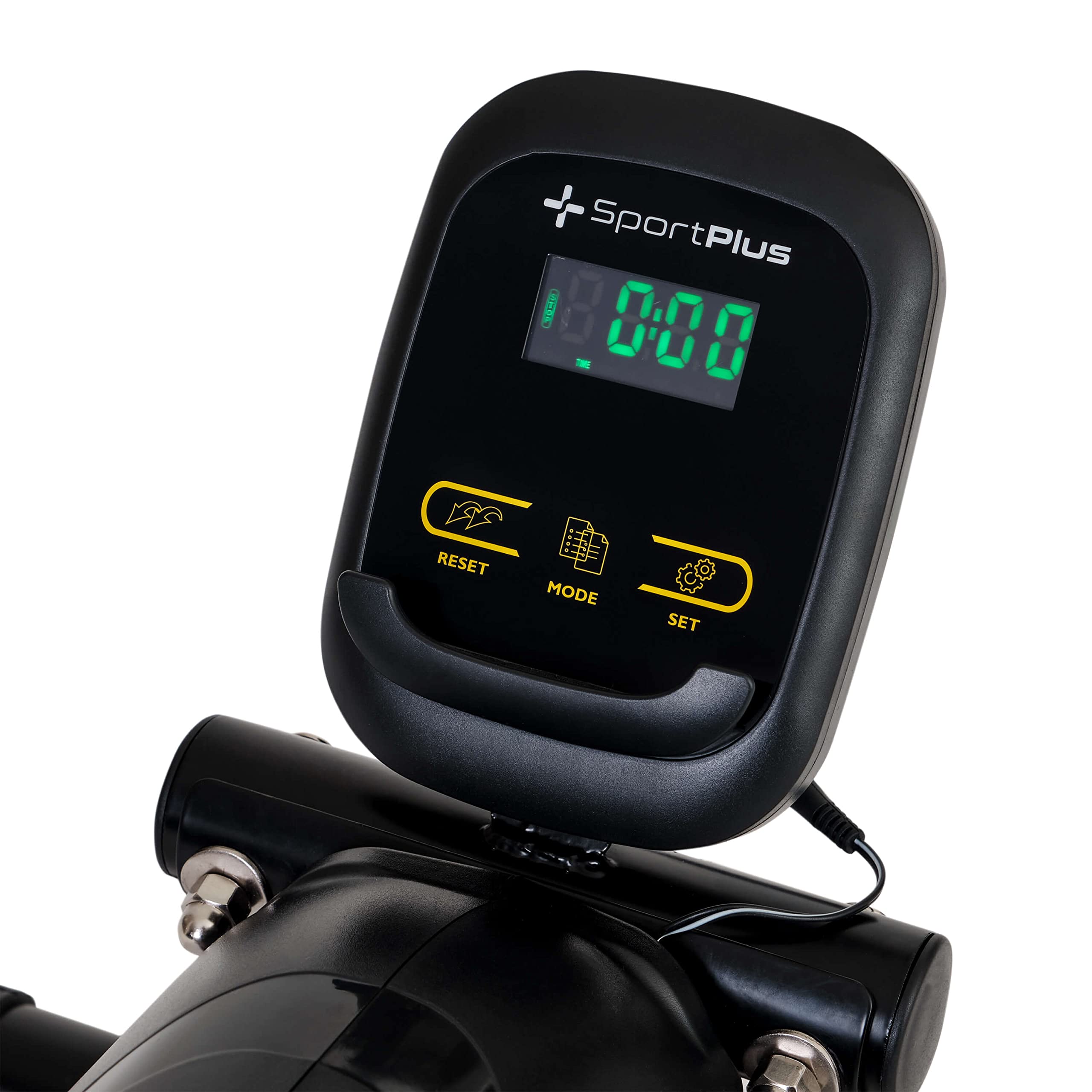 SportPlus Beintrainer für zuhause & Büro, Mini-Heimtrainer mit Magnet-Bremse & 8 Widerstands-Stufen, Mini Fitnessbike mit Trainingscomputer, extra breite Pedale, App kompatibel