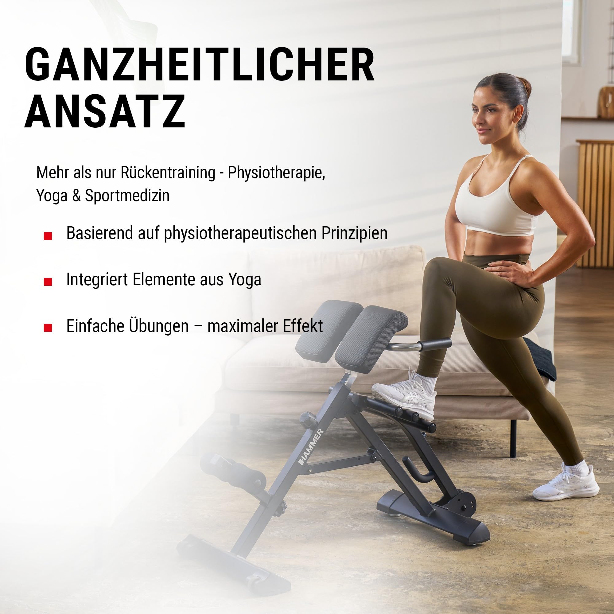 HAMMER Rückentrainer Tricon Flex, 3 in 1 Rücken-Komplett-Trainer für spürbare Wirbelsäulen- und Ischiasentlastung