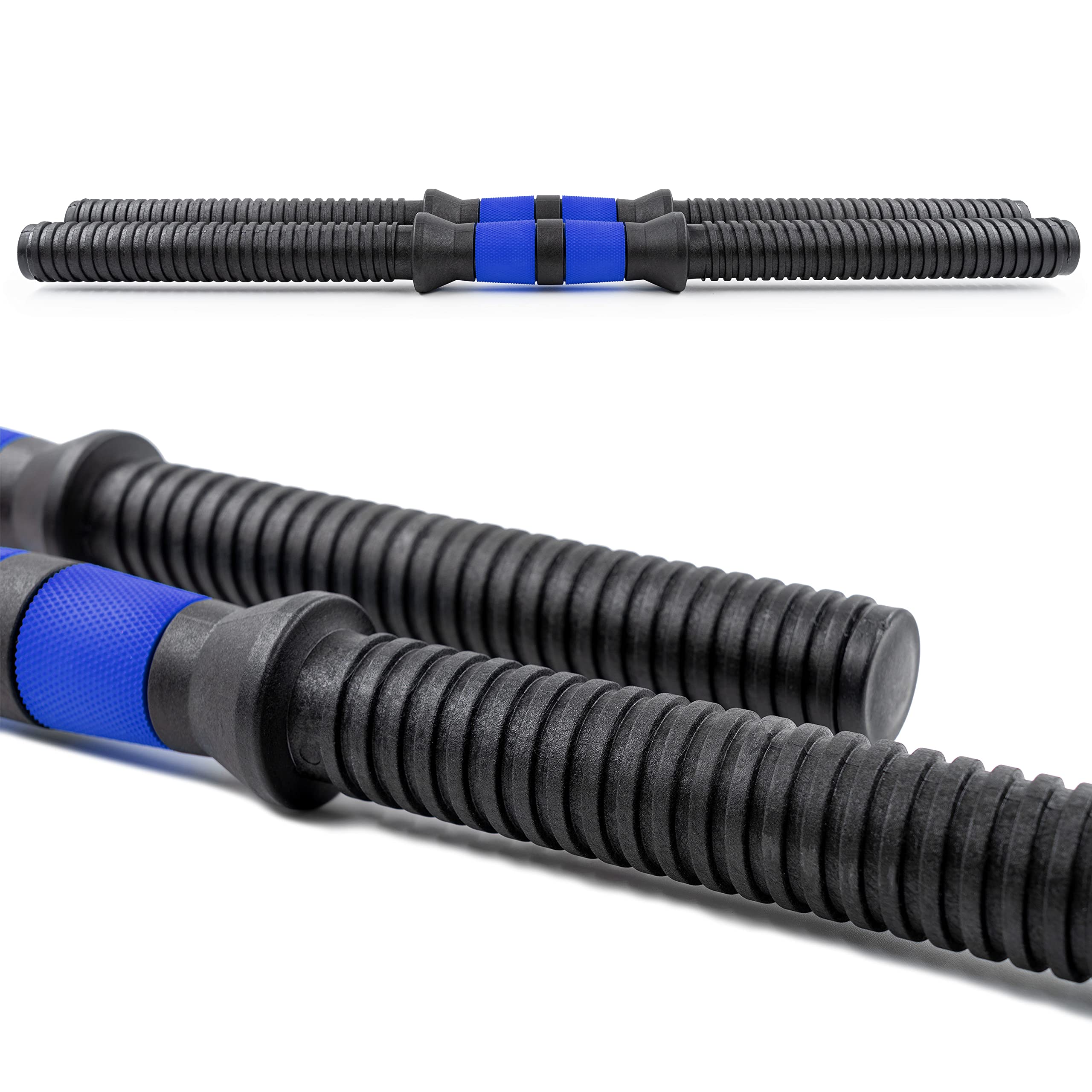 C.P.Sports 2in1 Kurzhantel & Langhantel Set 30kg / 40kg | Hantelscheiben – Gewichte – Hantelstangen | verstellbare Hanteln – Hantelset für Krafttraining, Fitness, Home Gym (blau-schwarz )